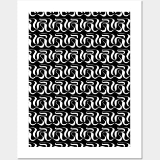 Geometry Wave - Minimal, Elegant, Simple ( Black & White ) Design Posters and Art